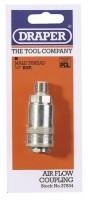 Draper 1/4\" Male Thread PCL Tapered Airflow Coupling £12.99